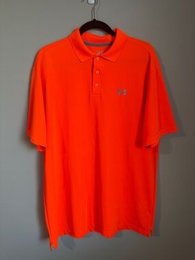 Under Armour Men’s Neon Orange Polo Shirt